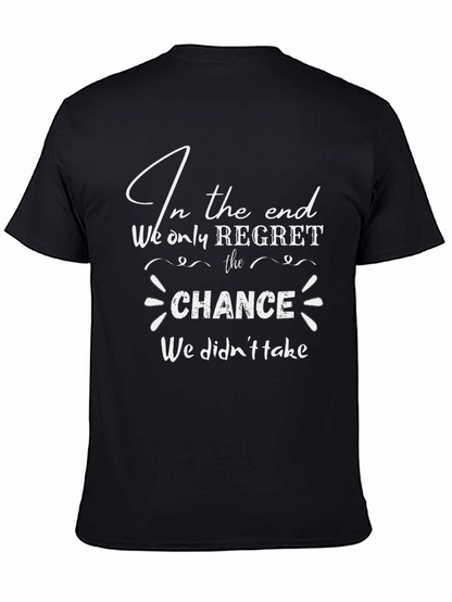 Camiseta Negra con Mensaje Motivacional Chance