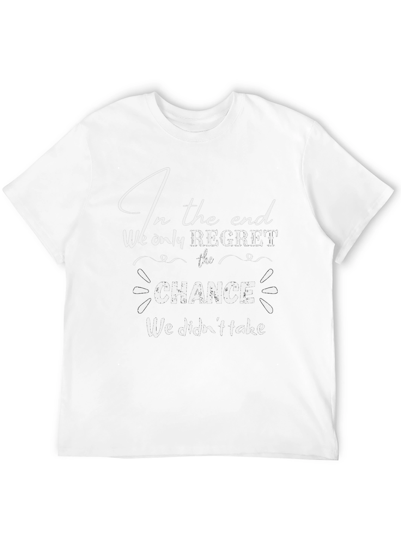Camiseta Negra con Mensaje Motivacional Chance