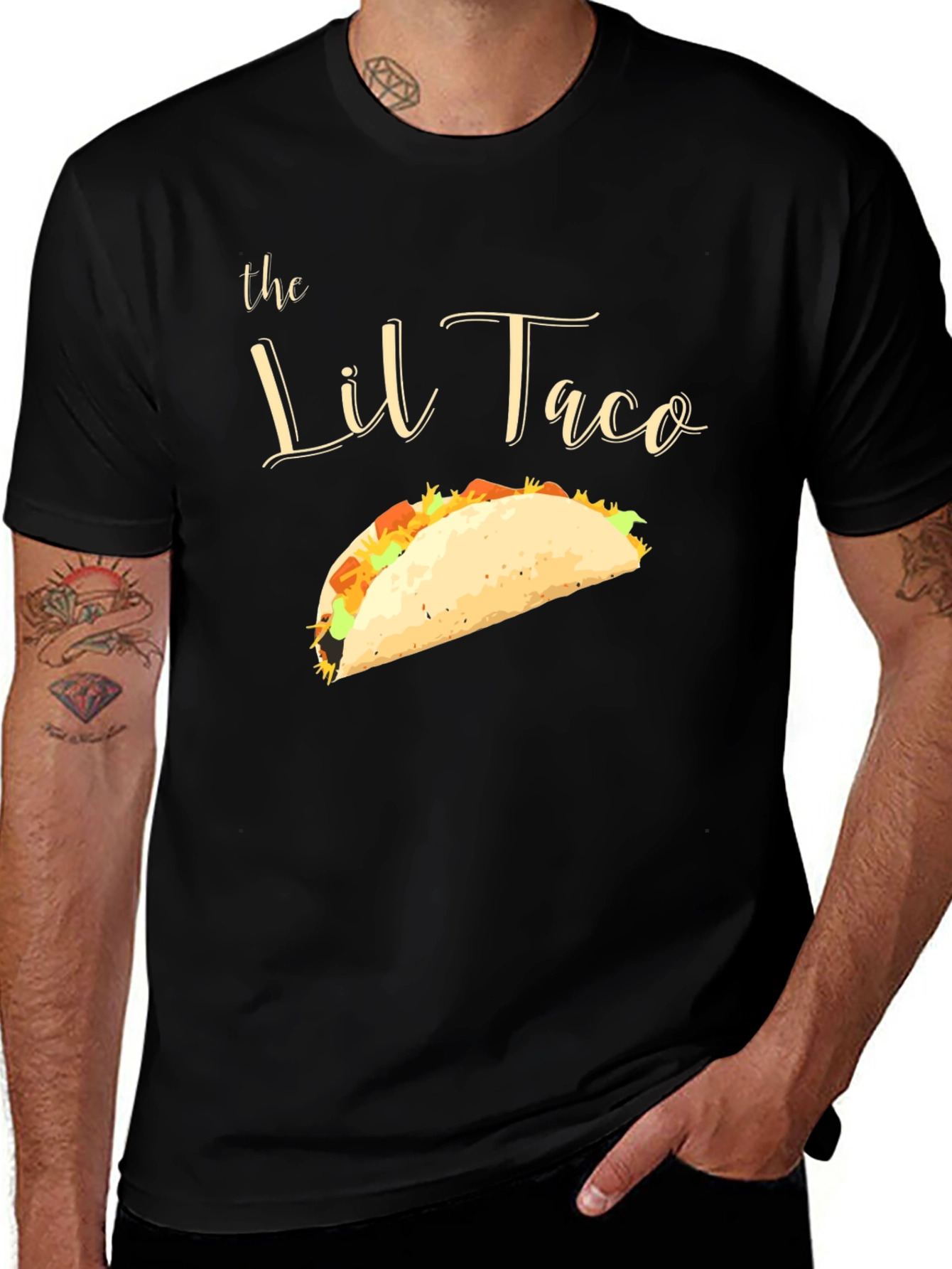Camiseta Negra El Lil Taco - Diseño Divertido