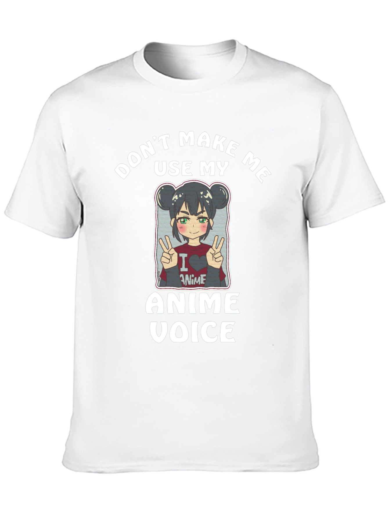 Camiseta Negra Dont Make Me Use My Anime Voice