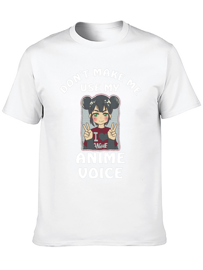 Camiseta Negra Dont Make Me Use My Anime Voice