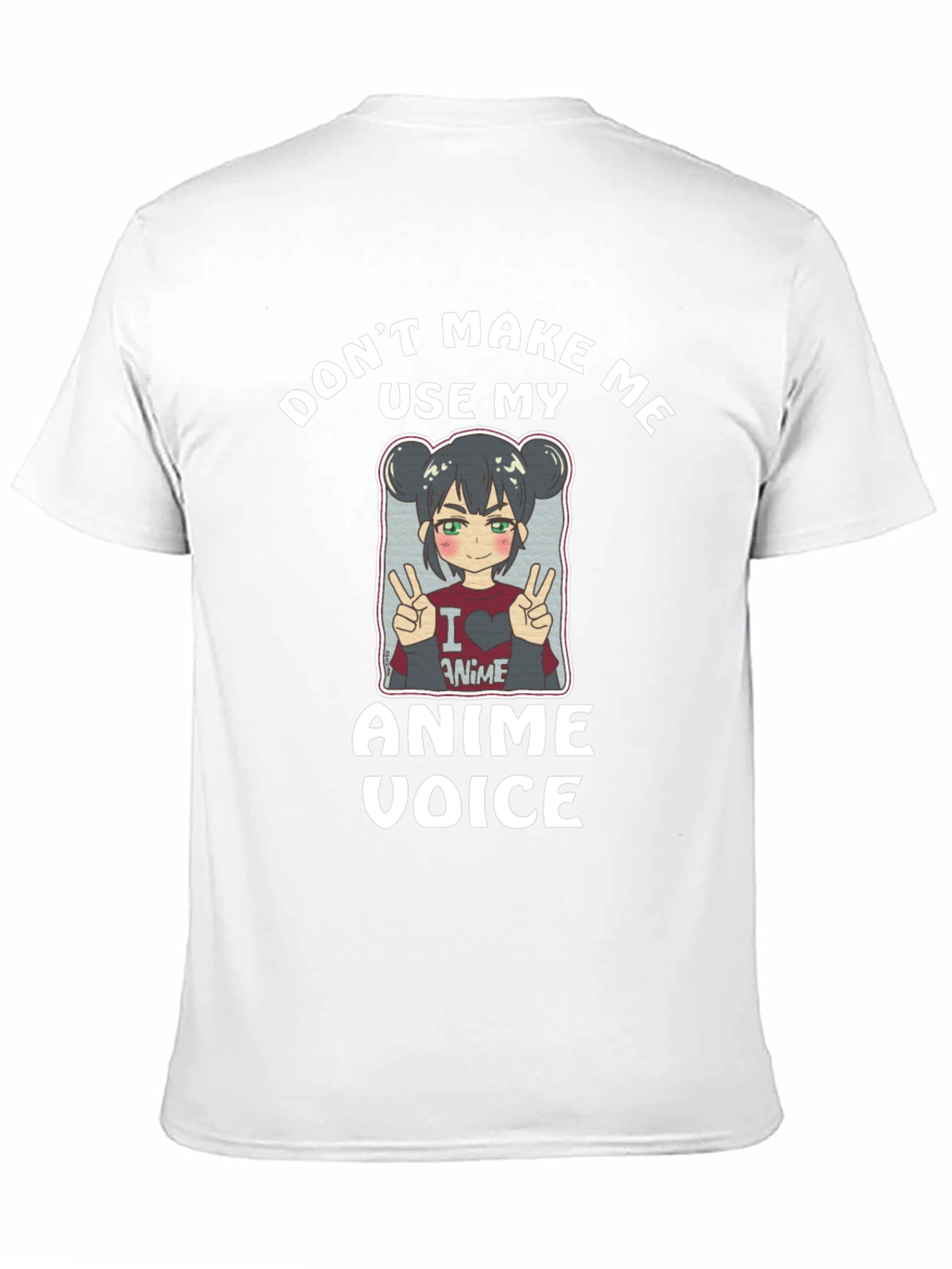 Camiseta Negra Dont Make Me Use My Anime Voice