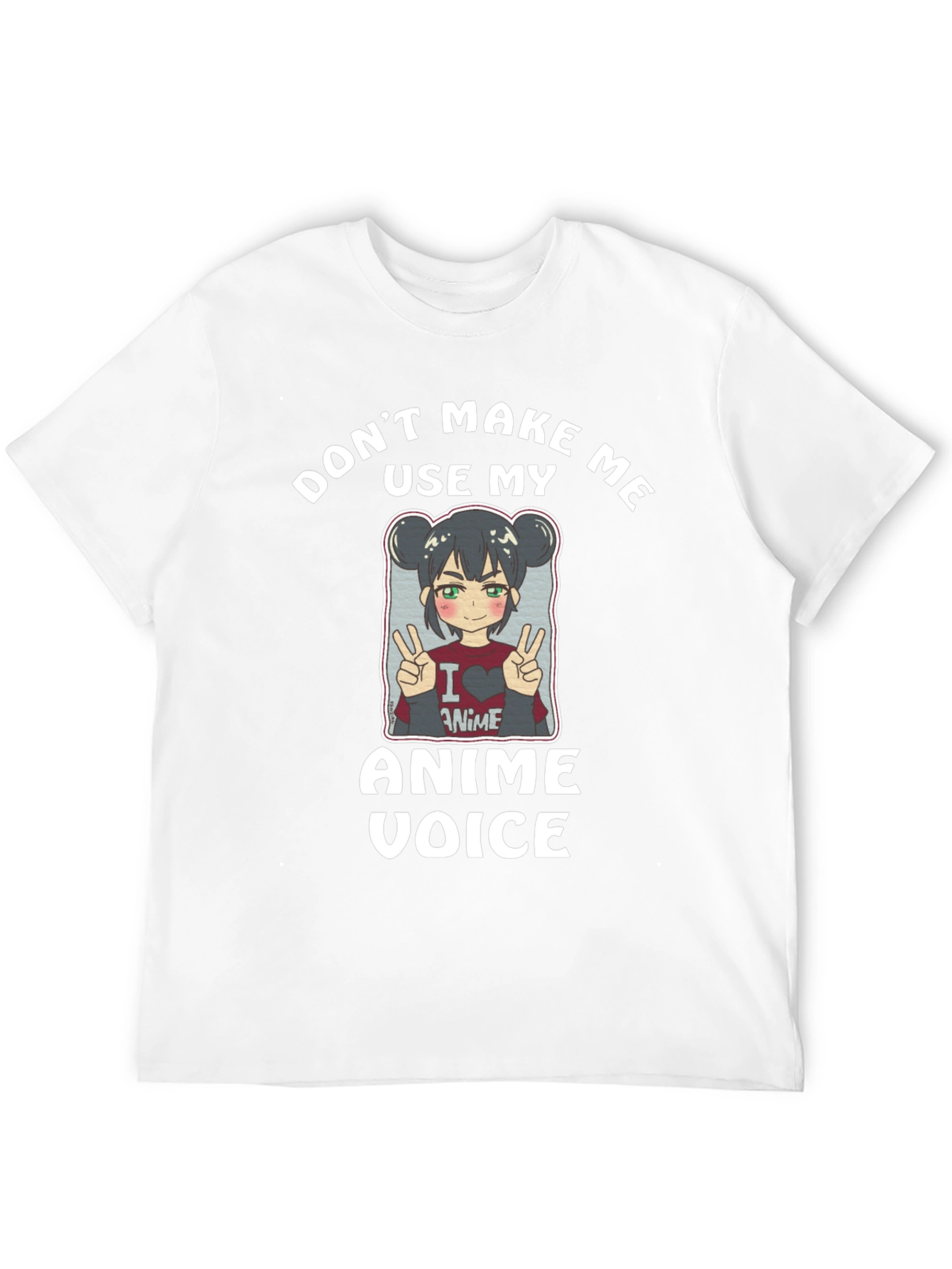 Camiseta Negra Dont Make Me Use My Anime Voice