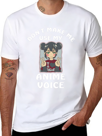 Camiseta Negra Dont Make Me Use My Anime Voice
