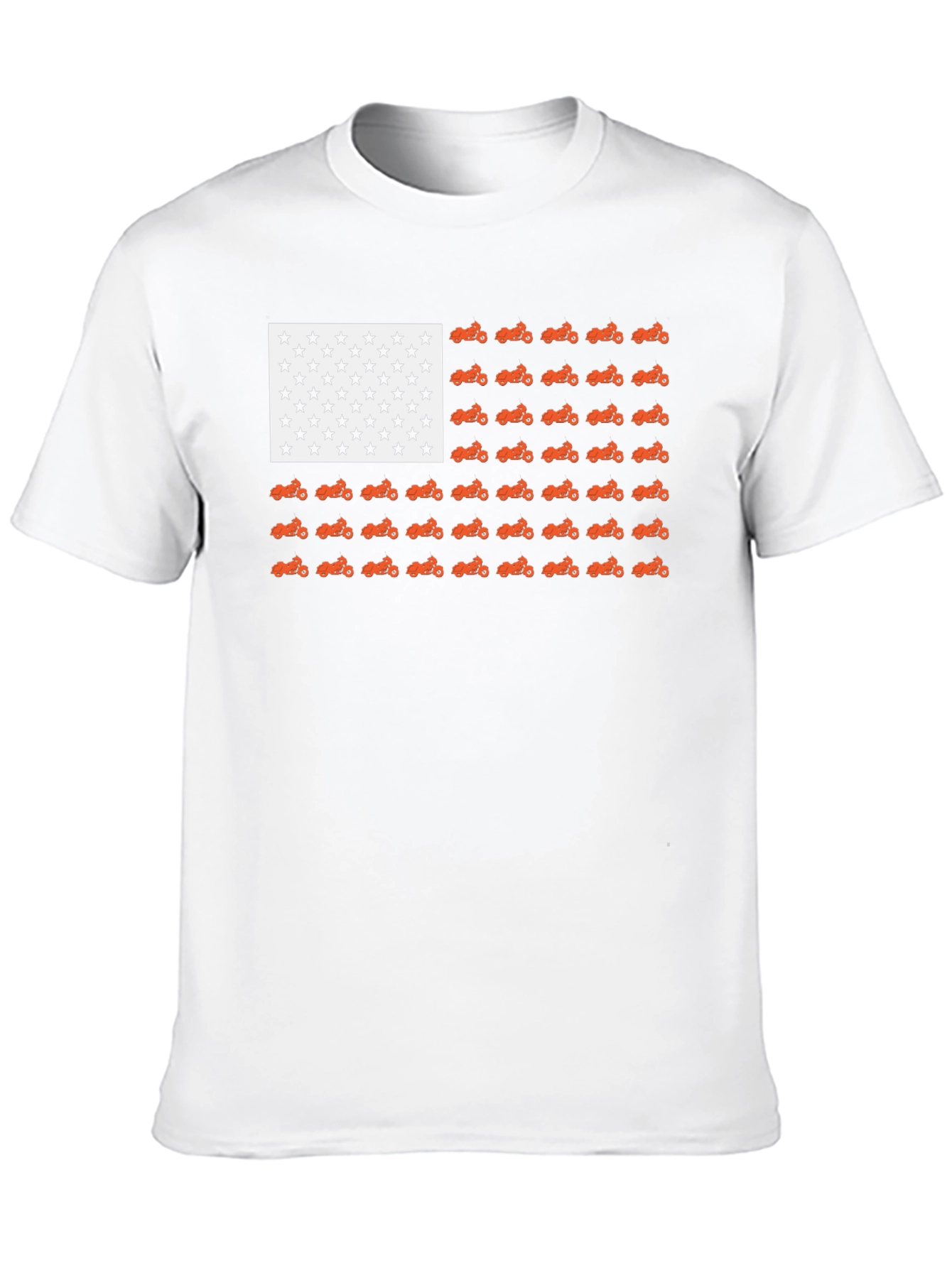 Camiseta Negra Bandera Americana Motos