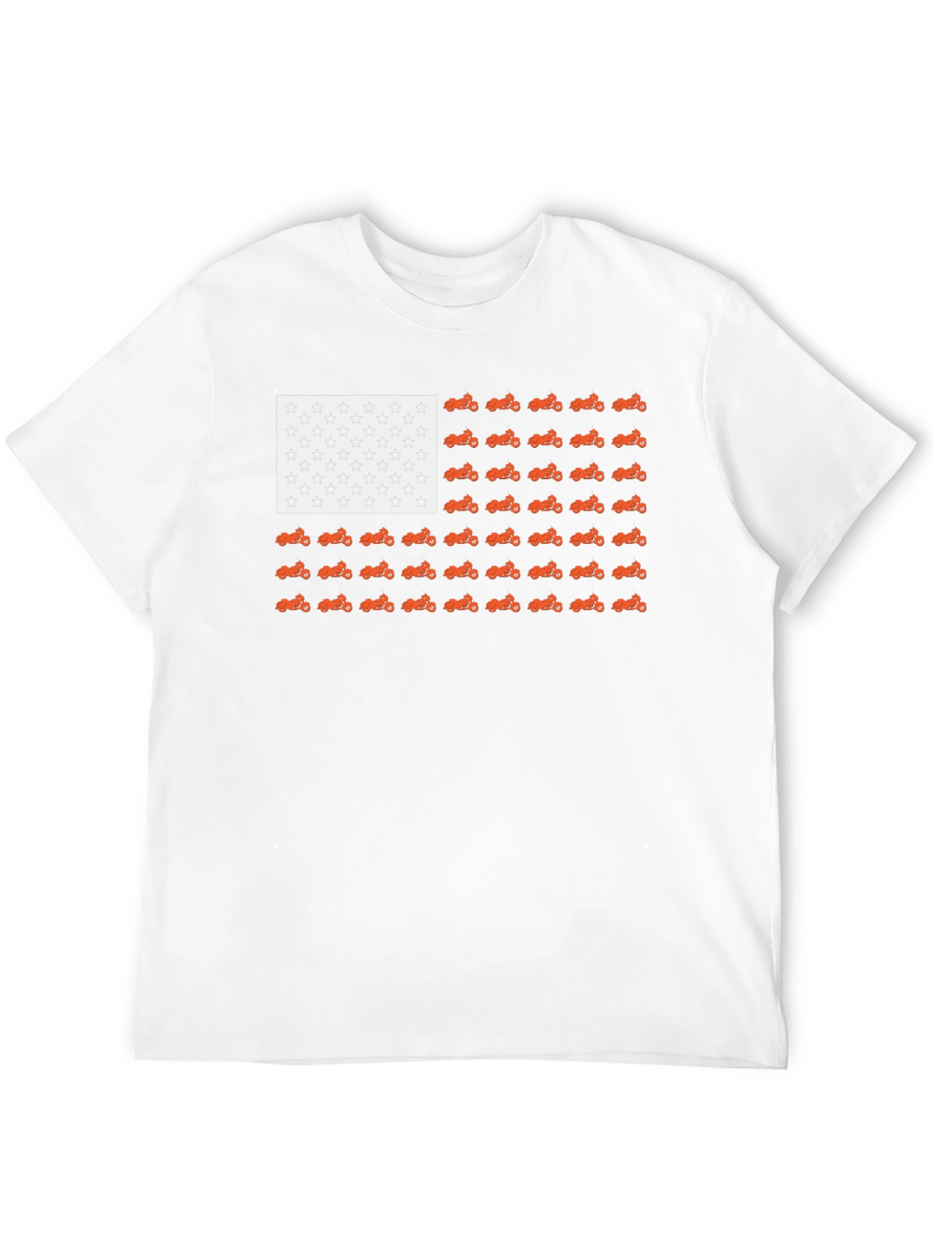 Camiseta Negra Bandera Americana Motos
