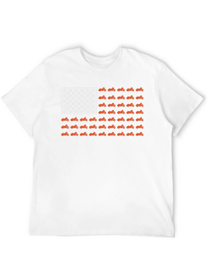 Camiseta Negra Bandera Americana Motos