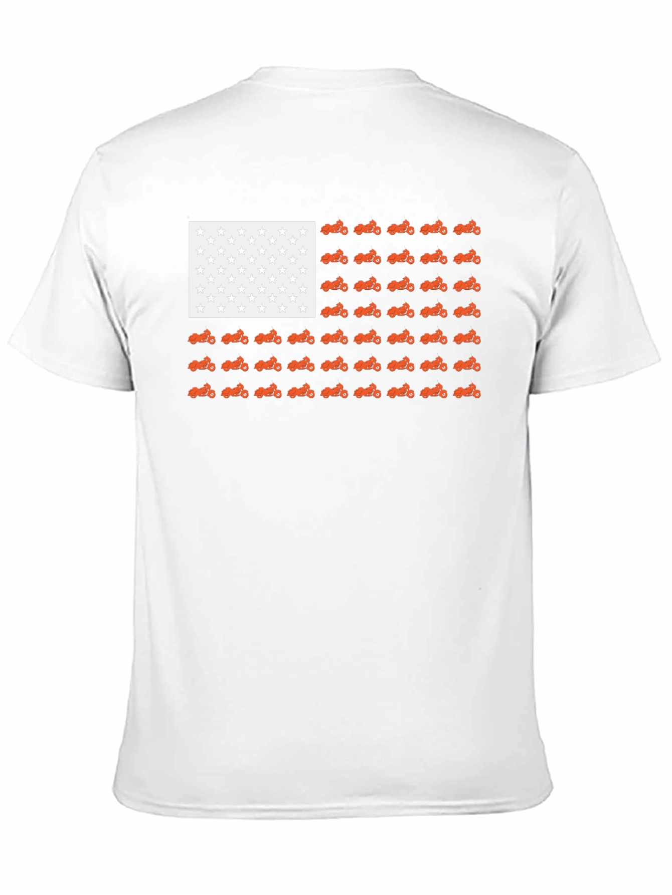 Camiseta Negra Bandera Americana Motos