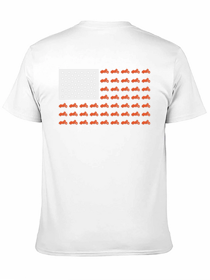 Camiseta Negra Bandera Americana Motos