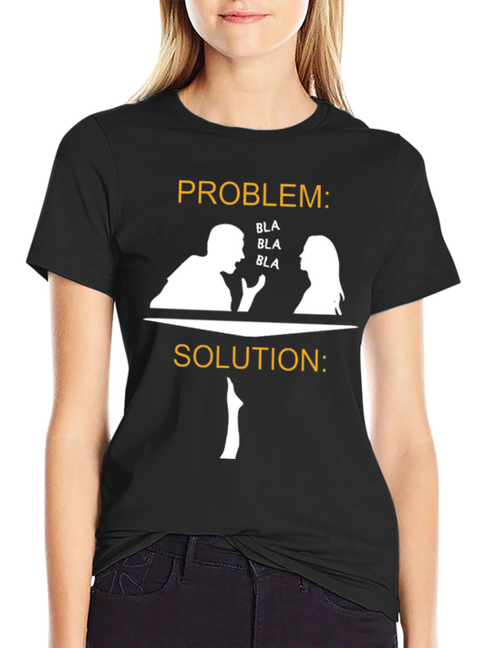 Camiseta Divertida: ¡Problema Solución con Silencio!