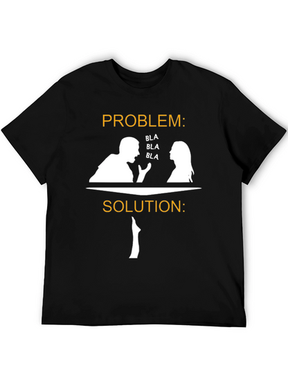 Camiseta Divertida: ¡Problema Solución con Silencio!
