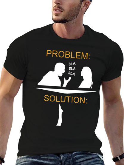 Camiseta Divertida: ¡Problema Solución con Silencio!