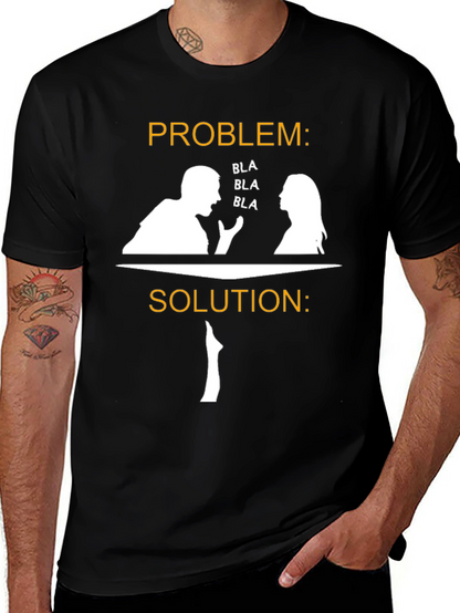 Camiseta Divertida: ¡Problema Solución con Silencio!
