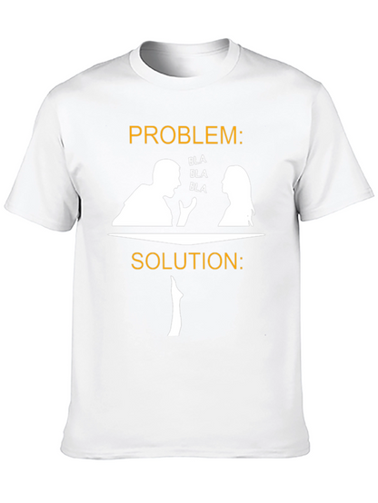 Camiseta Divertida: ¡Problema Solución con Silencio!