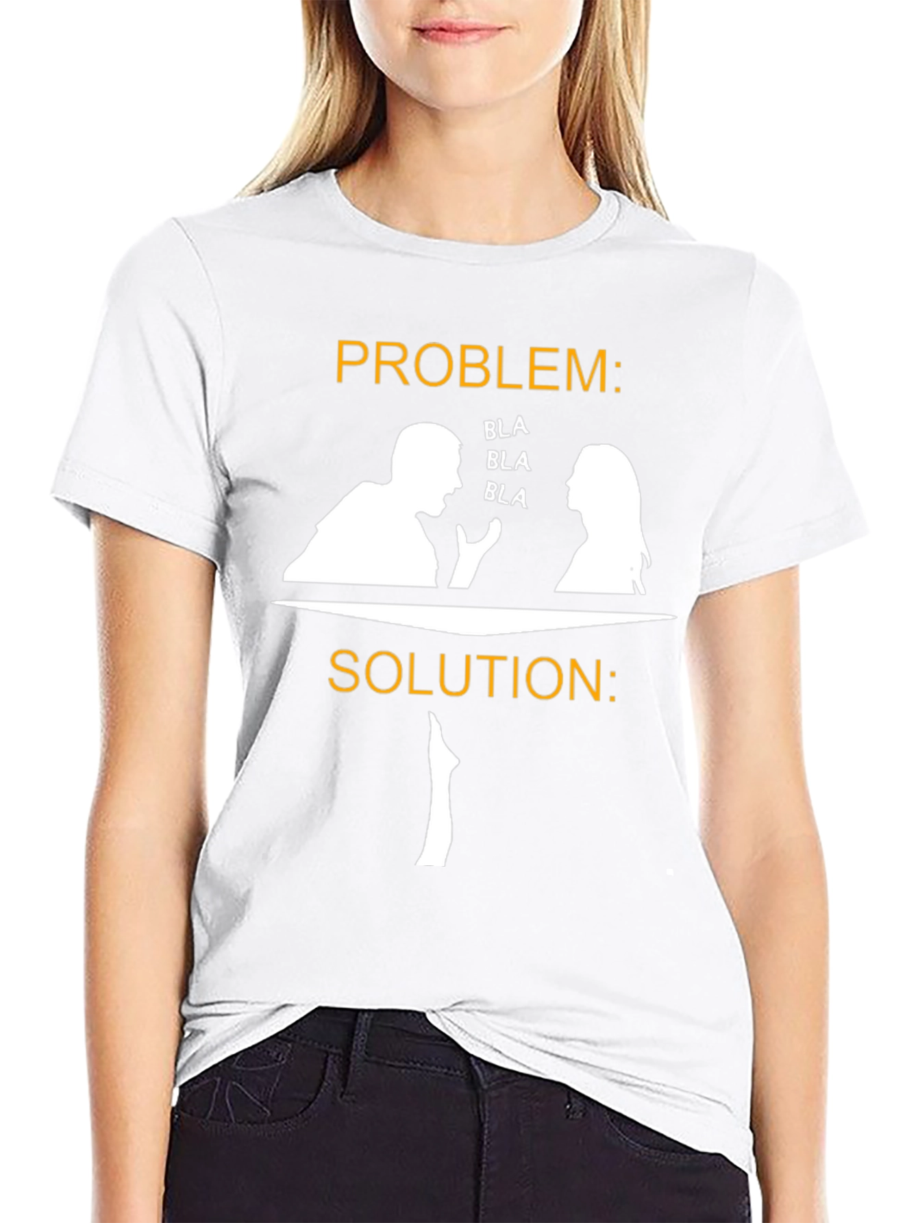 Camiseta Divertida: ¡Problema Solución con Silencio!