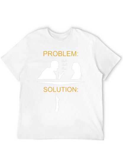 Camiseta Divertida: ¡Problema Solución con Silencio!