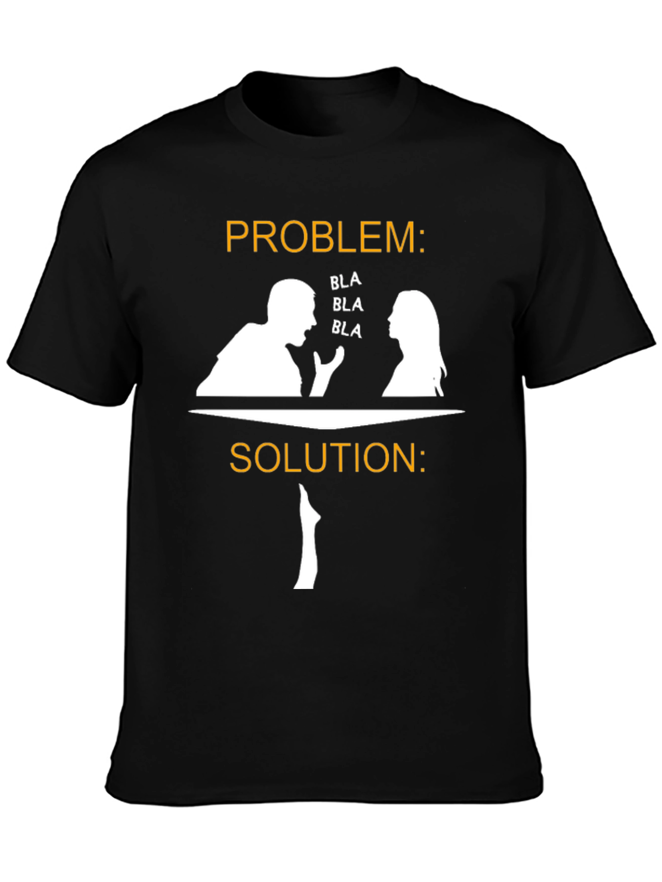 Camiseta Divertida: ¡Problema Solución con Silencio!