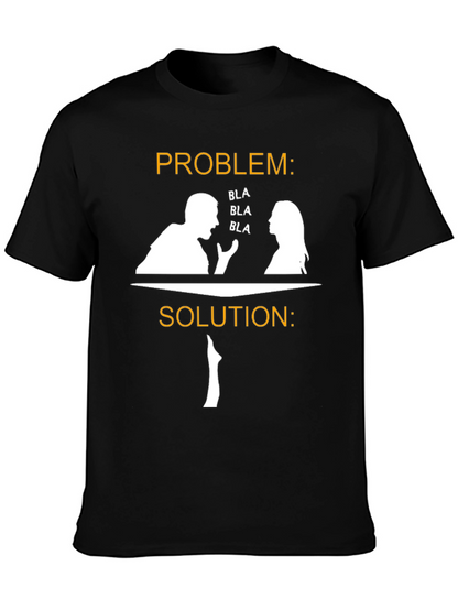 Camiseta Divertida: ¡Problema Solución con Silencio!