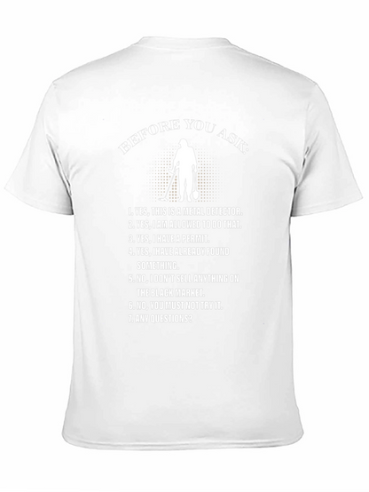 Camiseta Negra con Diseño Detector de Metales