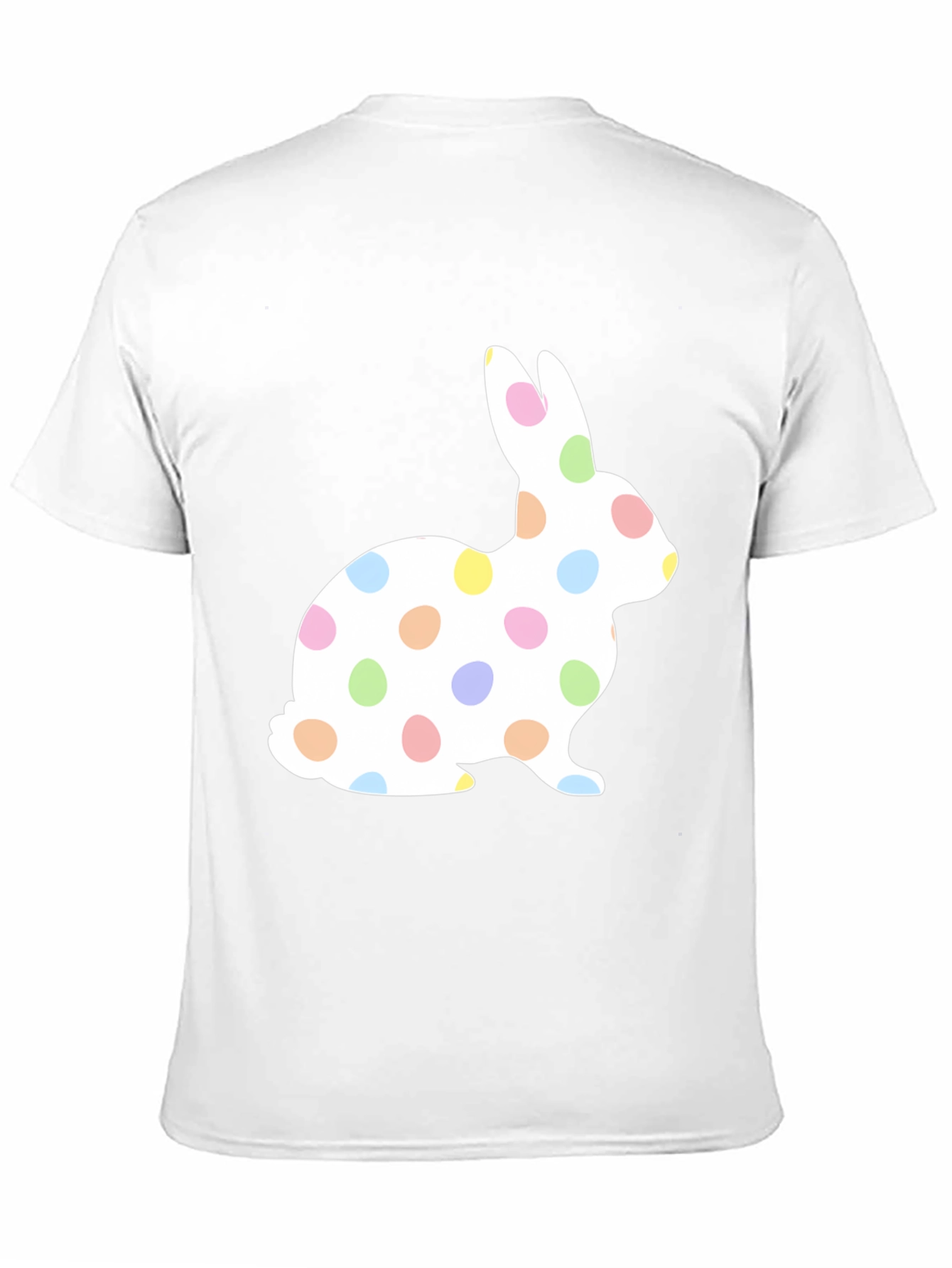 Camiseta Negra con Diseño de Conejo de Pascua