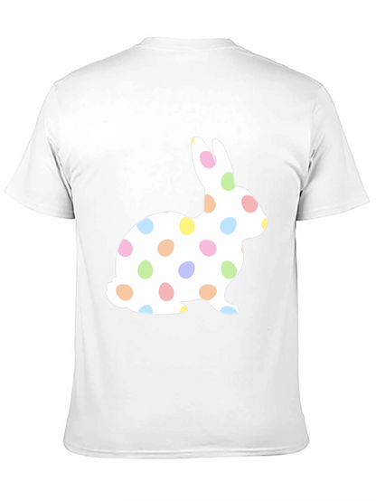 Camiseta Negra con Diseño de Conejo de Pascua