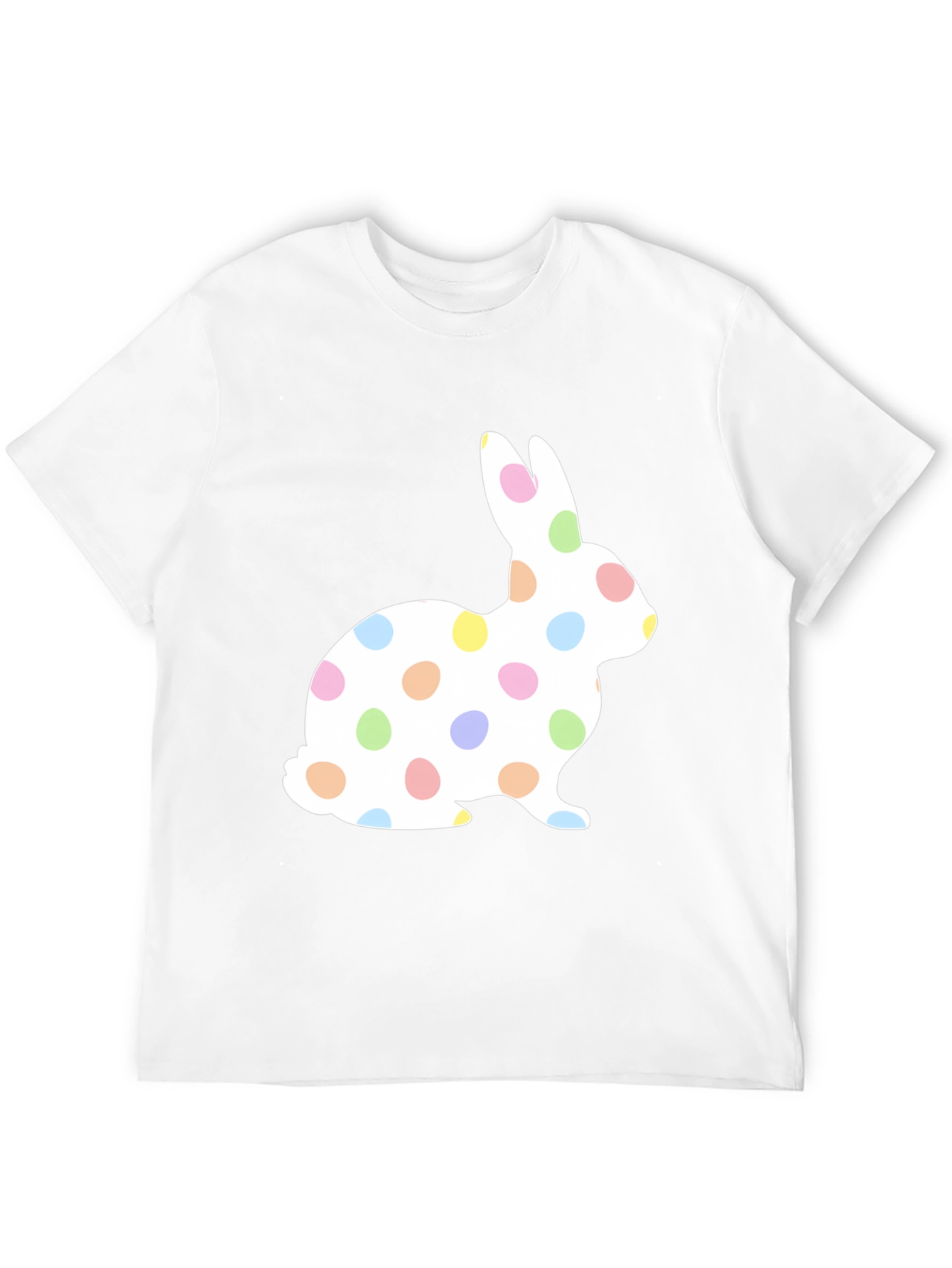 Camiseta Negra con Diseño de Conejo de Pascua