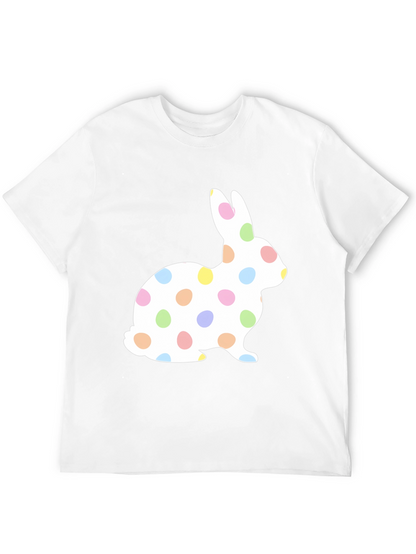 Camiseta Negra con Diseño de Conejo de Pascua