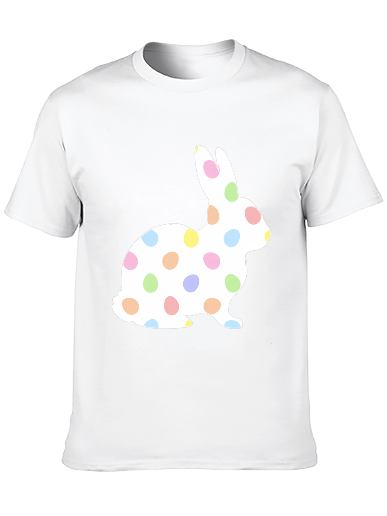 Camiseta Negra con Diseño de Conejo de Pascua