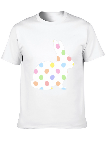 Camiseta Negra con Diseño de Conejo de Pascua