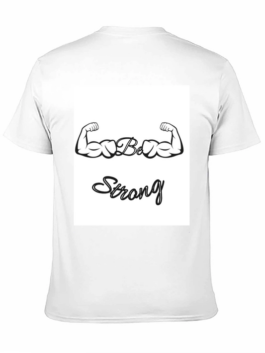 Camiseta Negra Sé Fuerte con Diseño de Bíceps