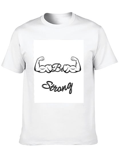 Camiseta Negra Sé Fuerte con Diseño de Bíceps