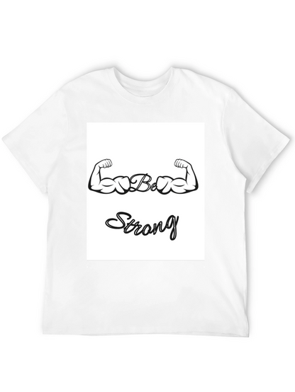 Camiseta Negra Sé Fuerte con Diseño de Bíceps