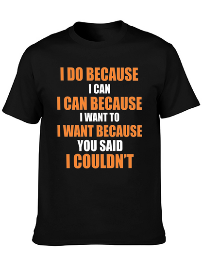 Camiseta Negra con Frase Motivacional en Naranja