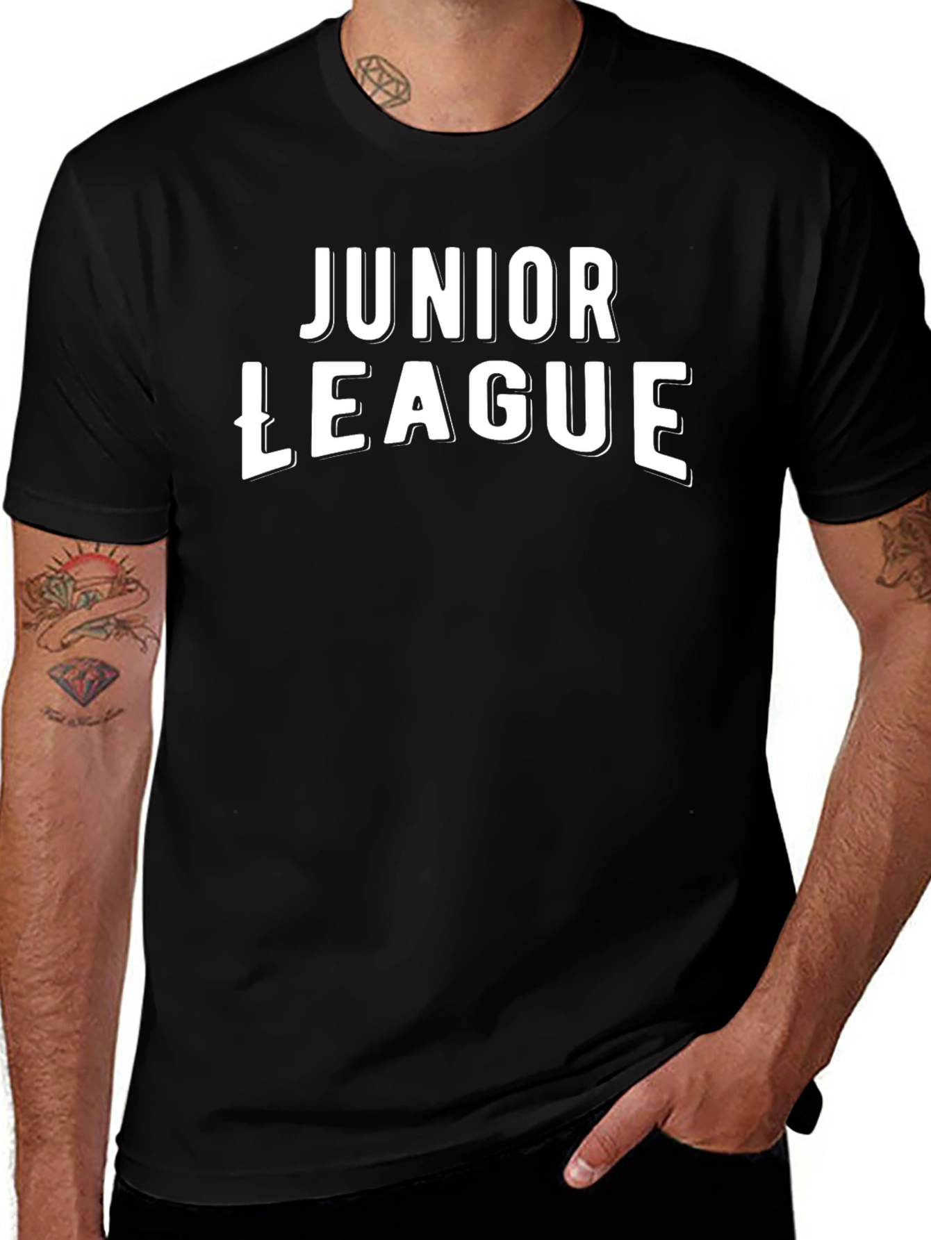 Camiseta Negra Junior League para Hombre