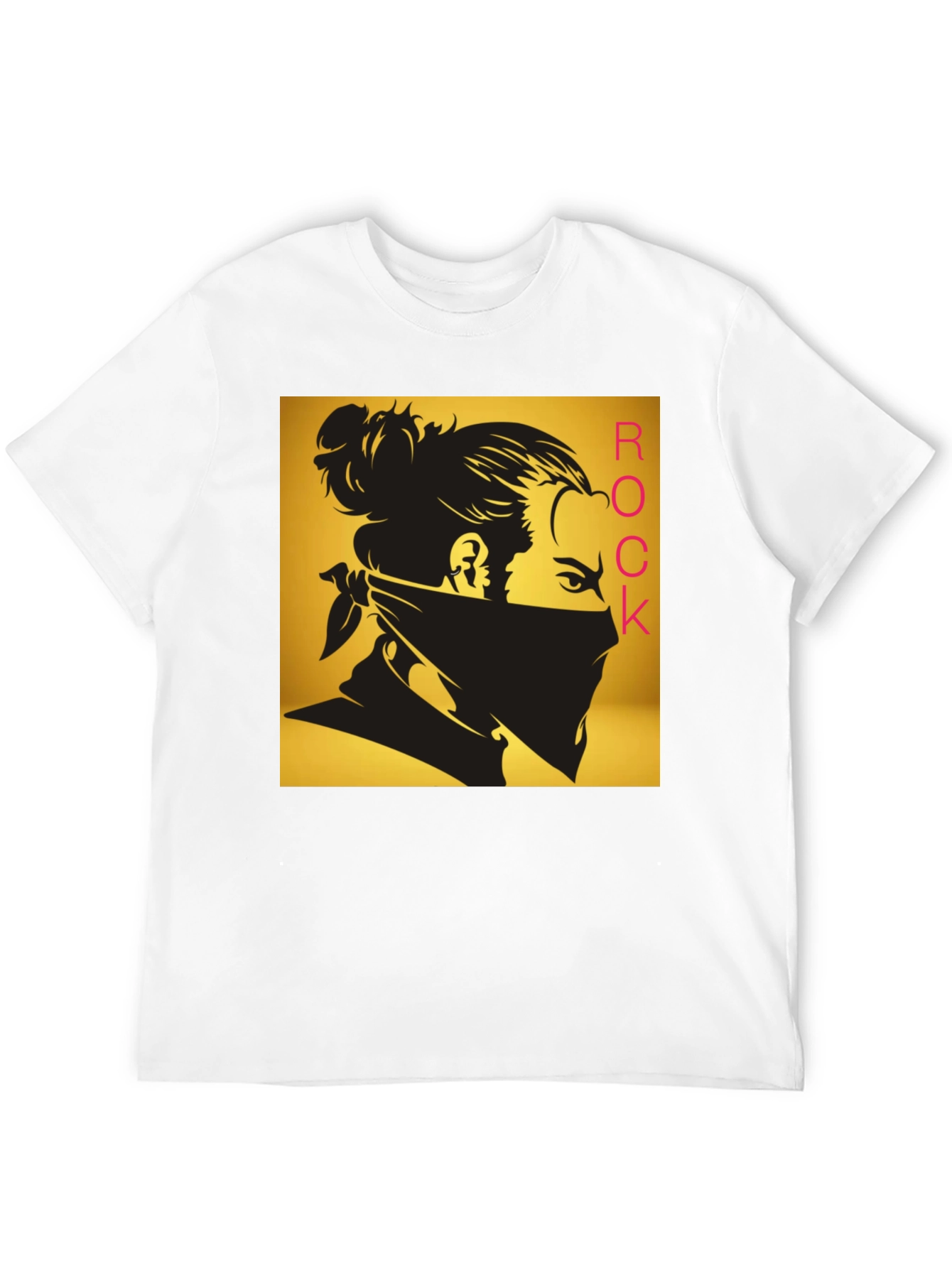 Camiseta Negra Estampada Rock - Diseño Moderno