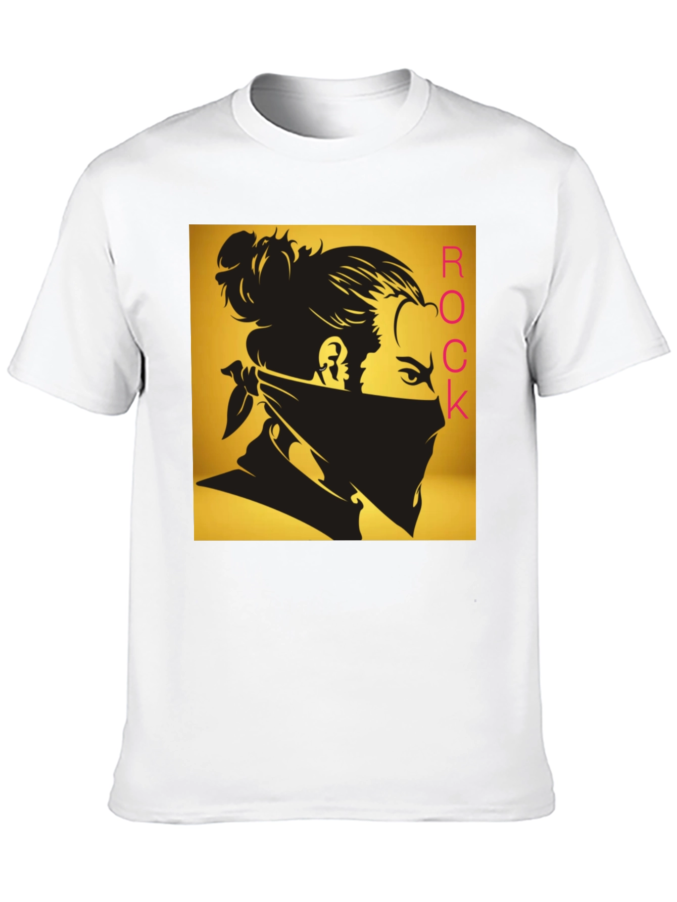 Camiseta Negra Estampada Rock - Diseño Moderno