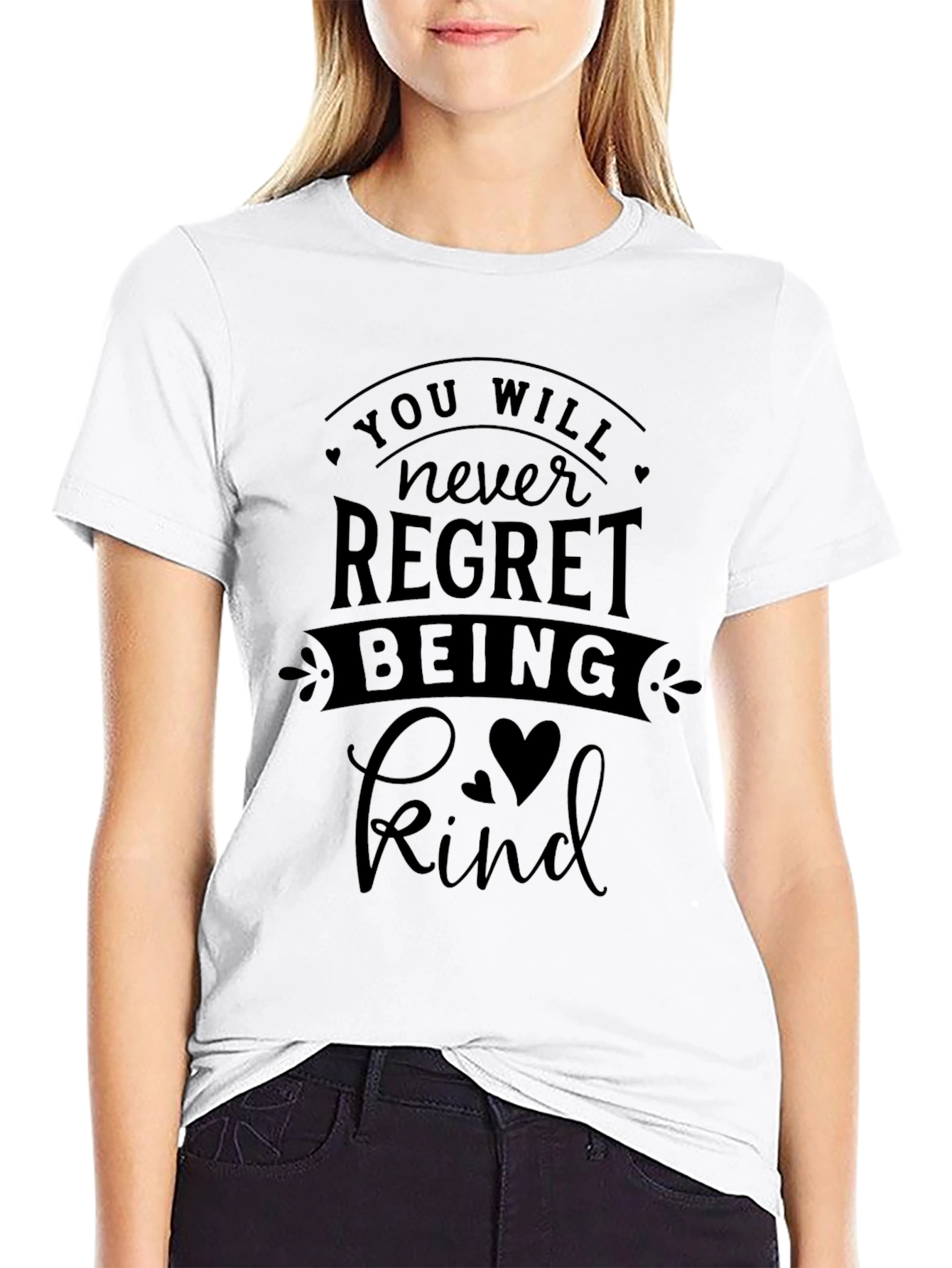 Camiseta Negra con Mensaje Inspirador Kind