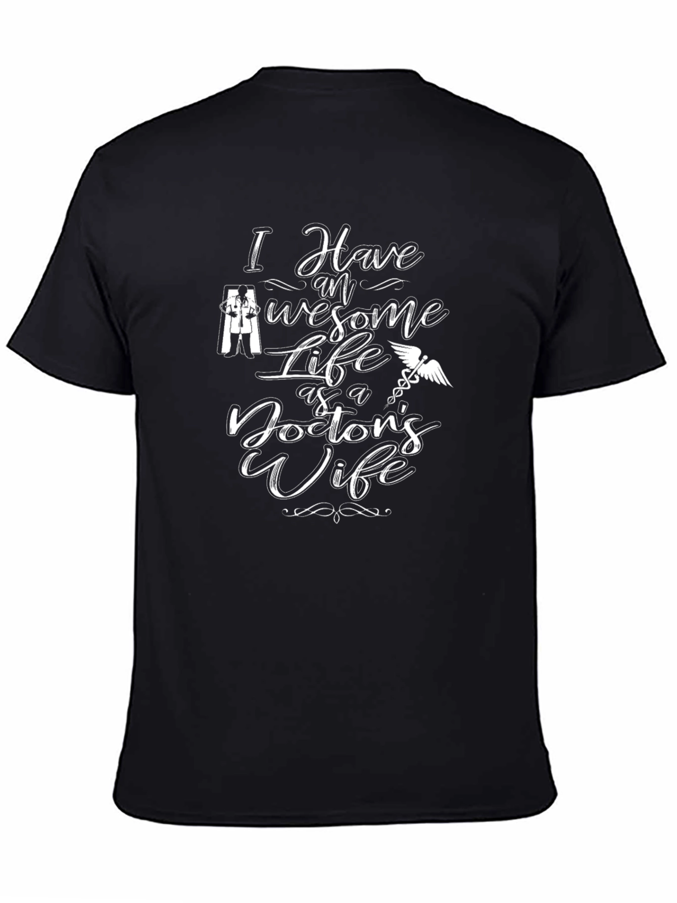 Camiseta Negra Esposa de Doctor