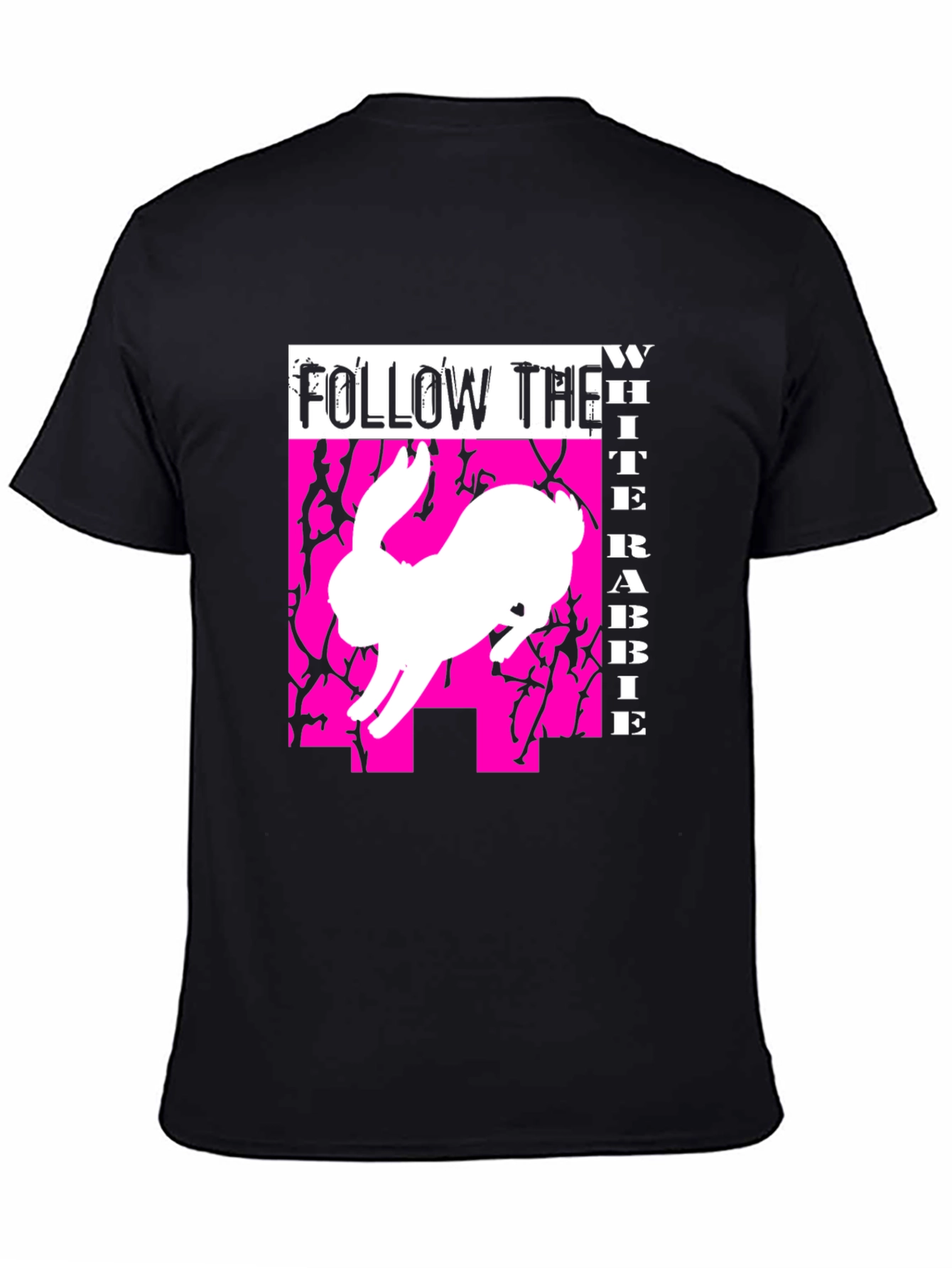 Camiseta Sigue al Conejo Blanco Estilo Gráfico