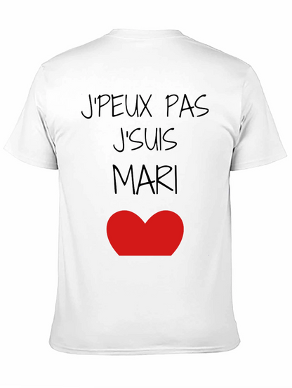 Camiseta Hombre JPEUX PAS JSUIS MARI ❤️ Algodón
