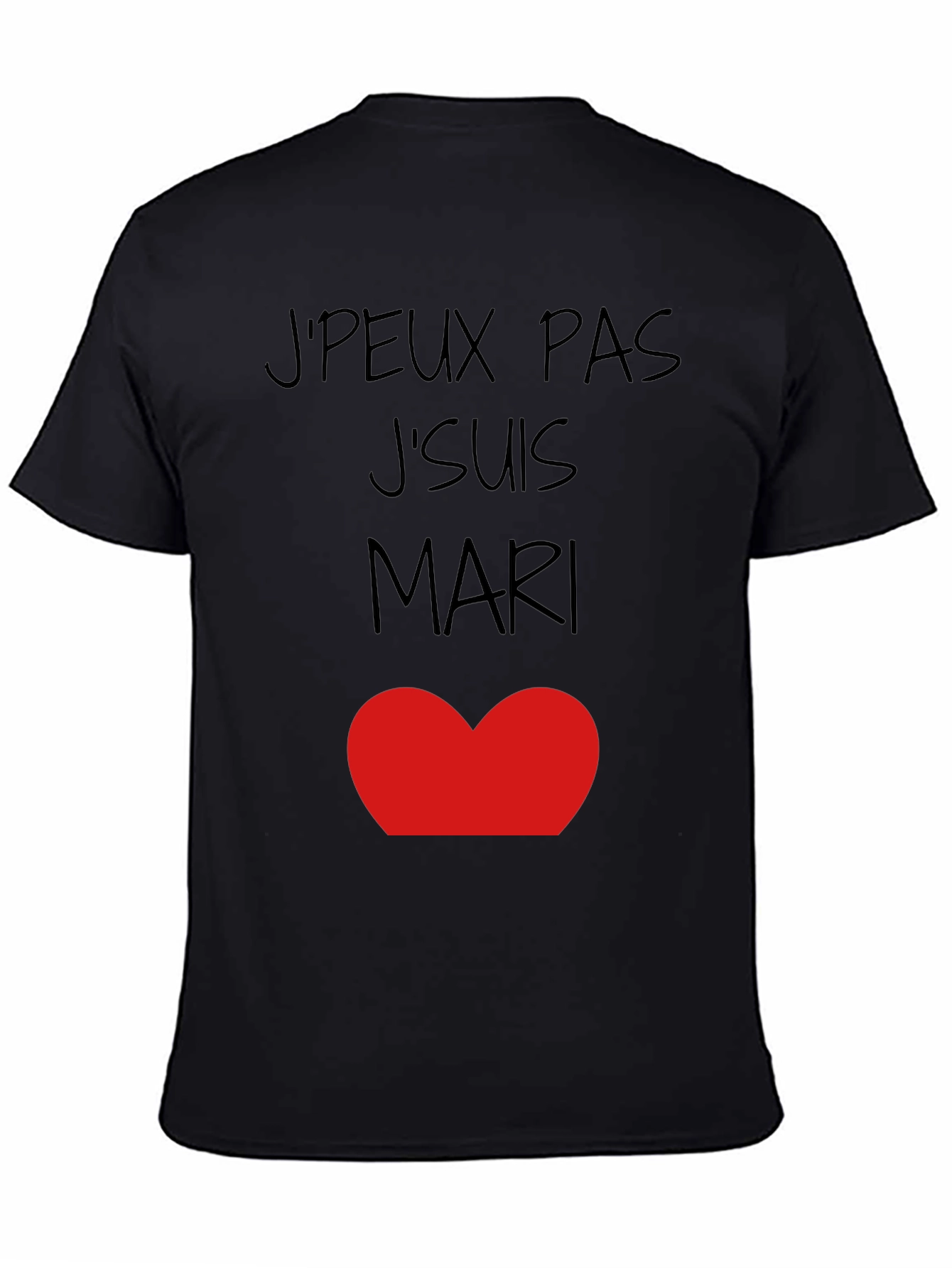 Camiseta Hombre JPEUX PAS JSUIS MARI ❤️ Algodón