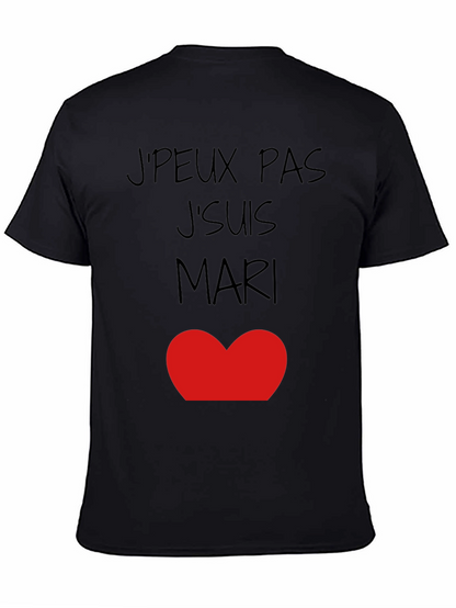Camiseta Hombre JPEUX PAS JSUIS MARI ❤️ Algodón
