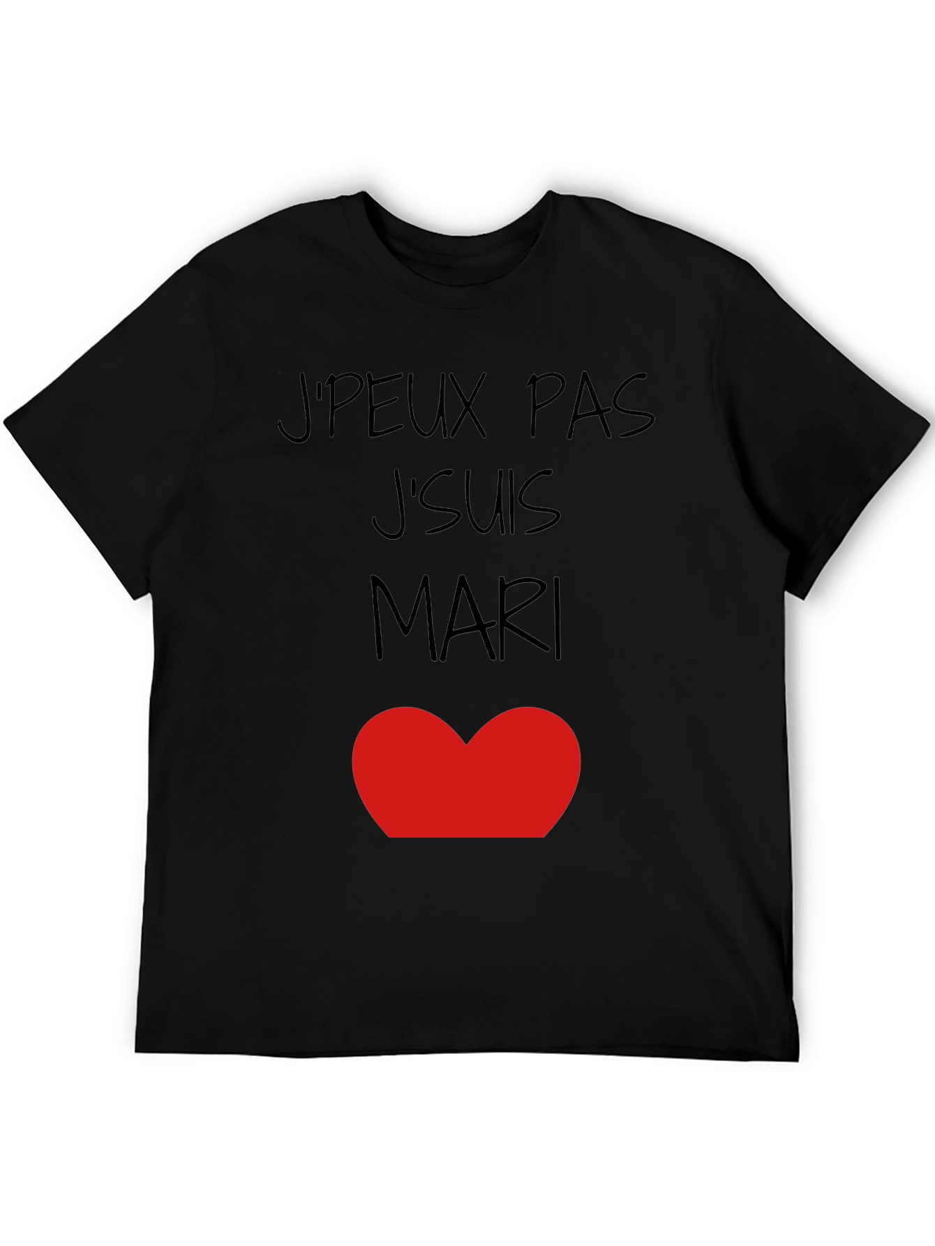 Camiseta Hombre JPEUX PAS JSUIS MARI ❤️ Algodón