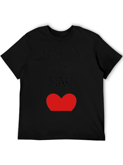Camiseta Hombre JPEUX PAS JSUIS MARI ❤️ Algodón