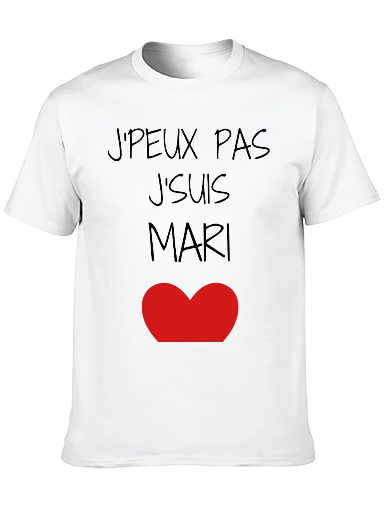 Camiseta Hombre JPEUX PAS JSUIS MARI ❤️ Algodón